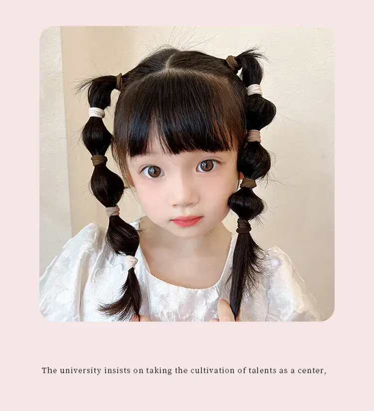 Coffee Color Rubber Thumb Bands for Girls Hair Accessories — feature 32