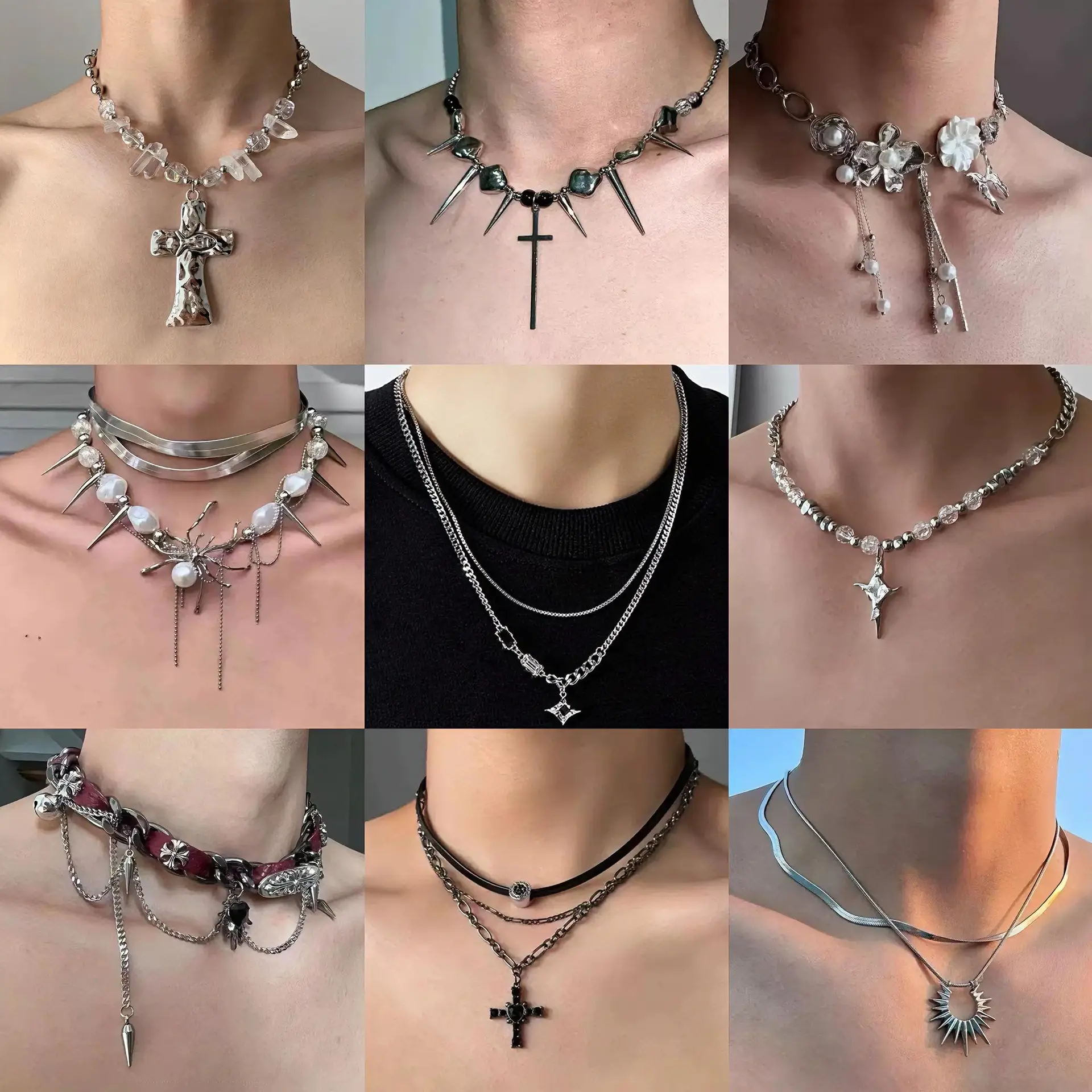 Star Double-Layer Necklace Men's Trendy Sweater Chain Accessible Luxury Niche Design — feature 3