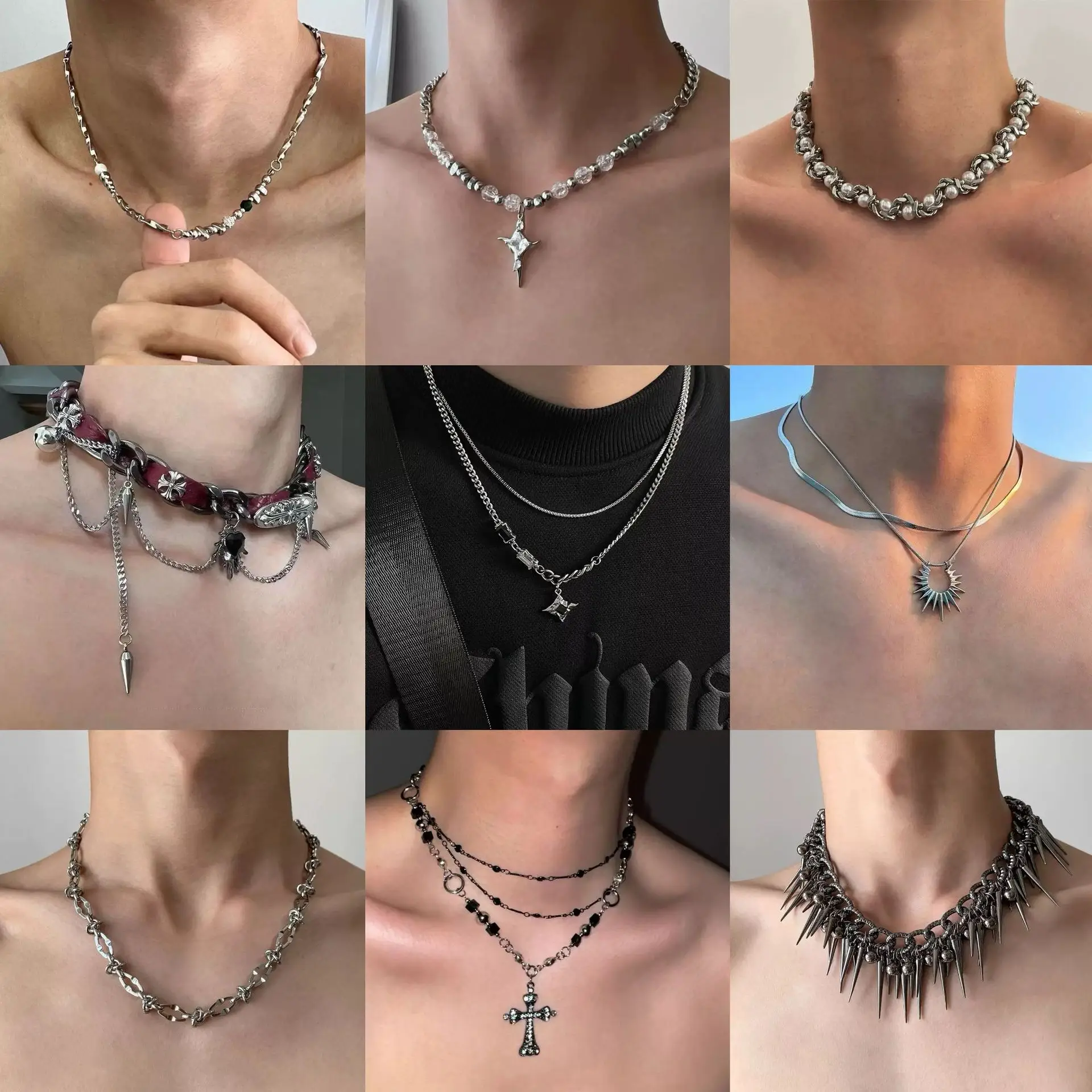 Star Double-Layer Necklace Men's Trendy Sweater Chain Accessible Luxury Niche Design — feature 4
