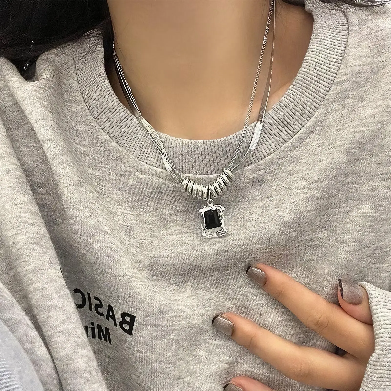 Star Double-Layer Necklace Men's Trendy Sweater Chain Accessible Luxury Niche Design - Image 103