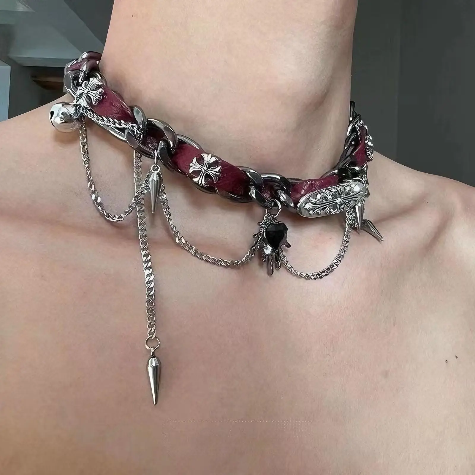 Star Double-Layer Necklace Men's Trendy Sweater Chain Accessible Luxury Niche Design - Image 11