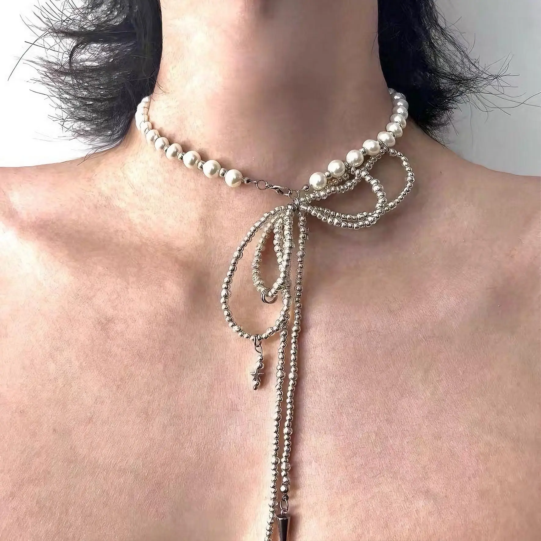 Star Double-Layer Necklace Men's Trendy Sweater Chain Accessible Luxury Niche Design - Image 17