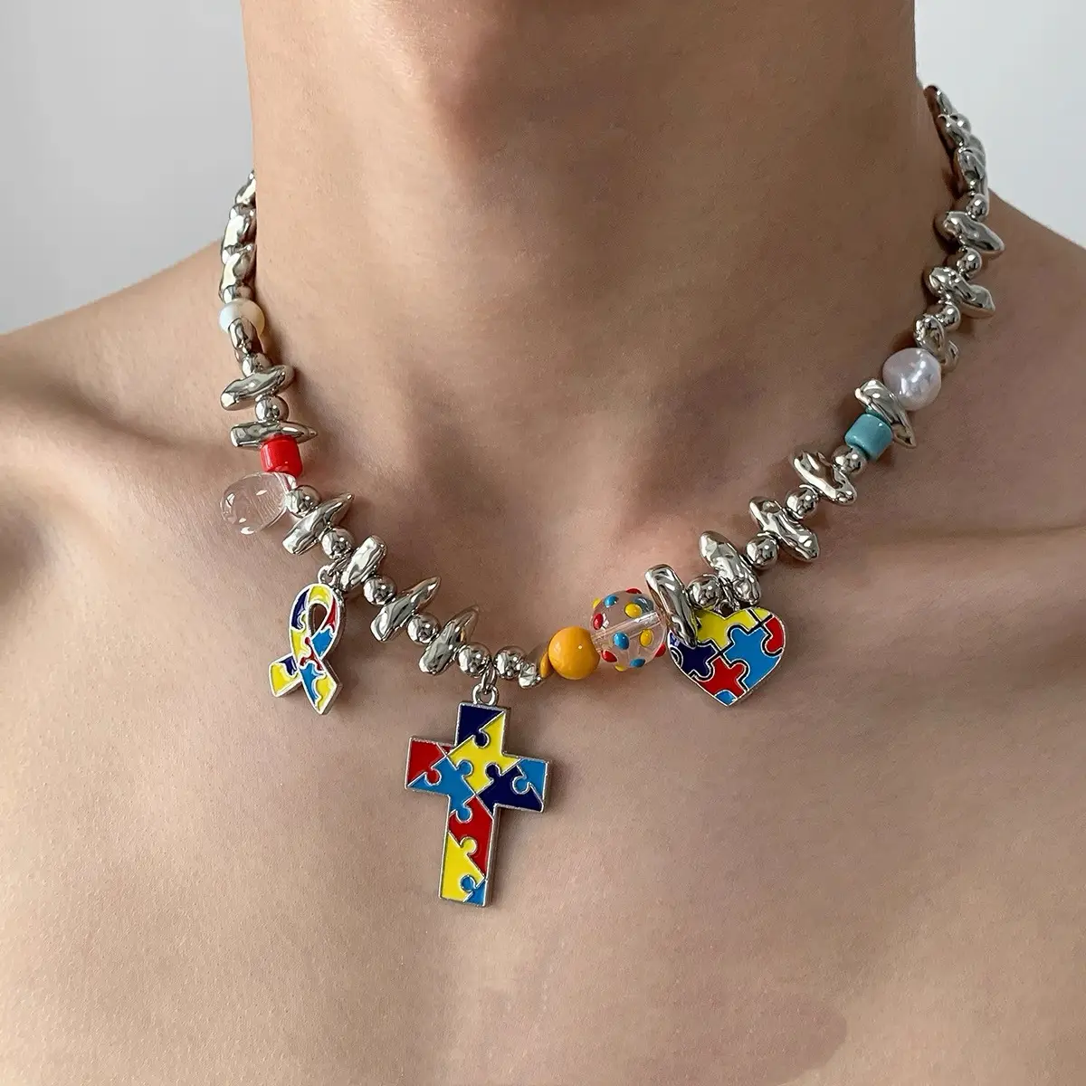 Star Double-Layer Necklace Men's Trendy Sweater Chain Accessible Luxury Niche Design - Image 29