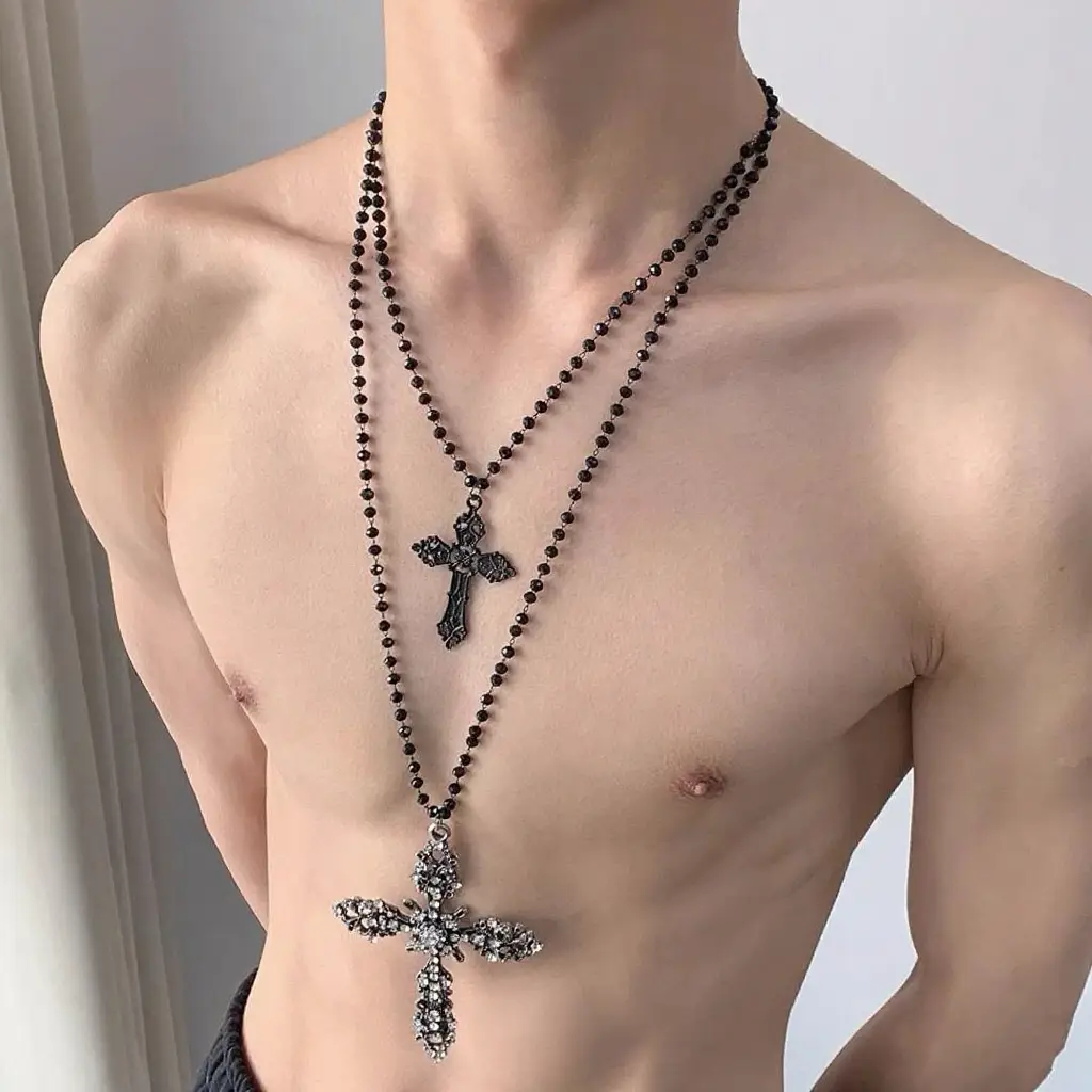 Star Double-Layer Necklace Men's Trendy Sweater Chain Accessible Luxury Niche Design - Image 38