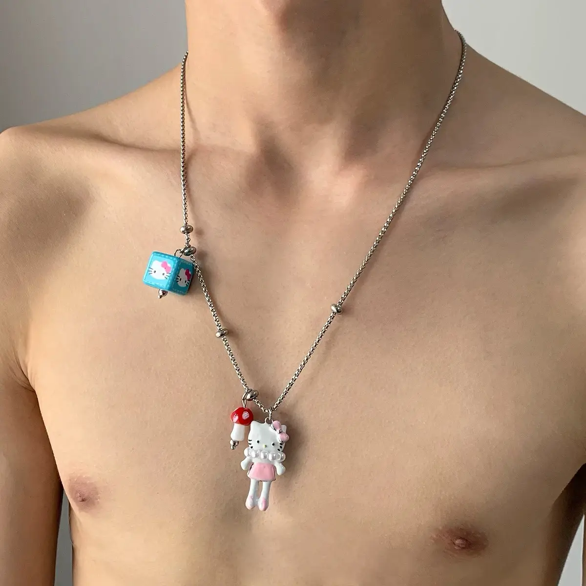 Star Double-Layer Necklace Men's Trendy Sweater Chain Accessible Luxury Niche Design - Image 63