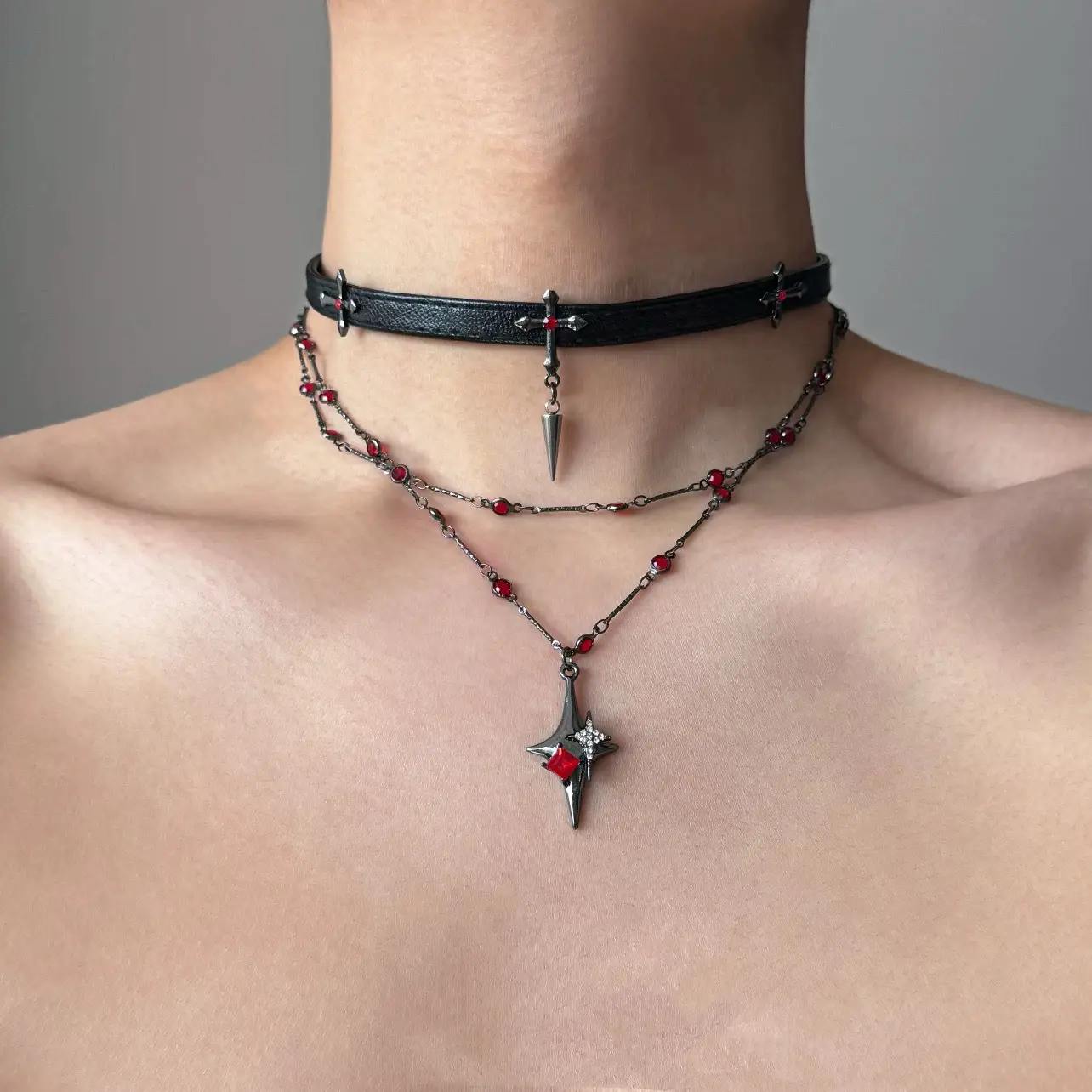 Star Double-Layer Necklace Men's Trendy Sweater Chain Accessible Luxury Niche Design - Image 65