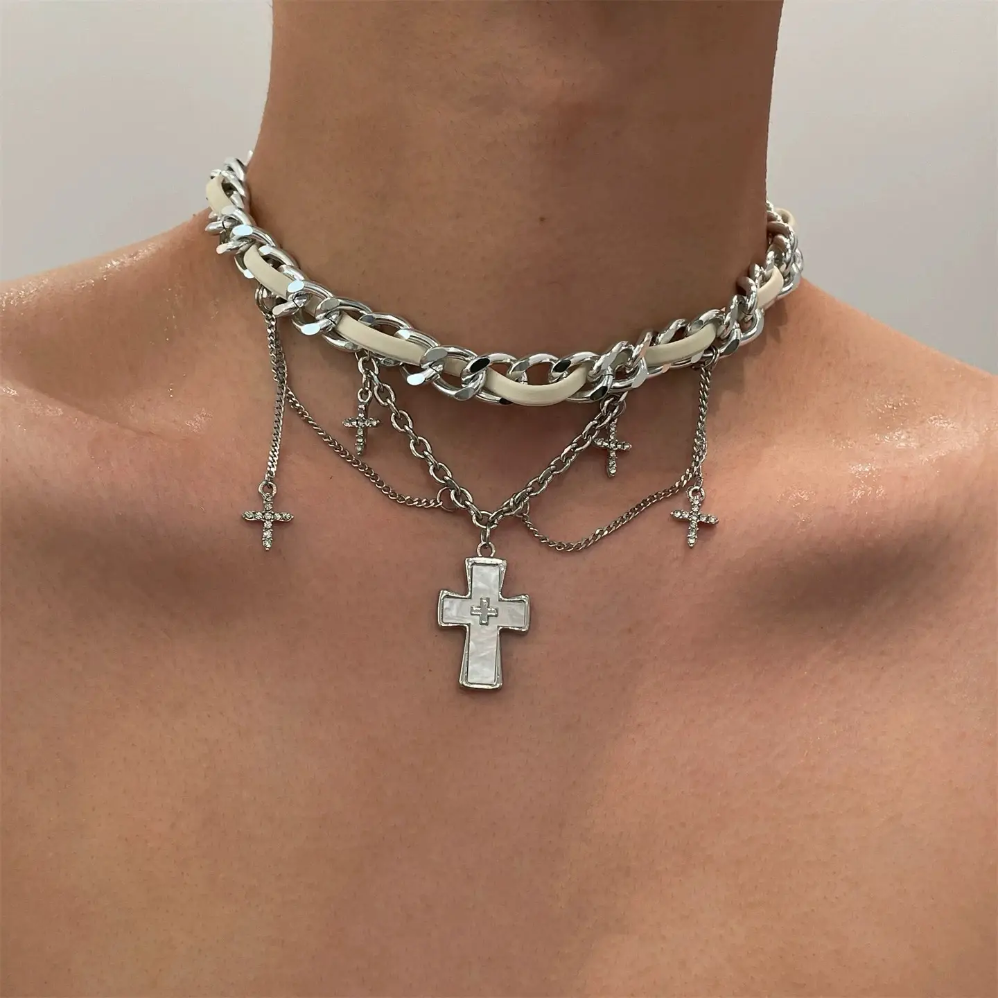 Star Double-Layer Necklace Men's Trendy Sweater Chain Accessible Luxury Niche Design - Image 67