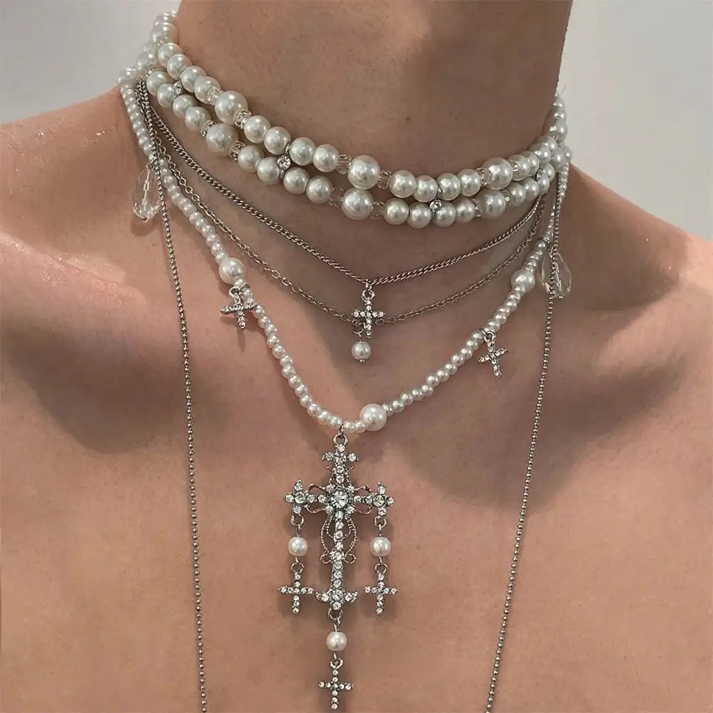 Star Double-Layer Necklace Men's Trendy Sweater Chain Accessible Luxury Niche Design - Image 68