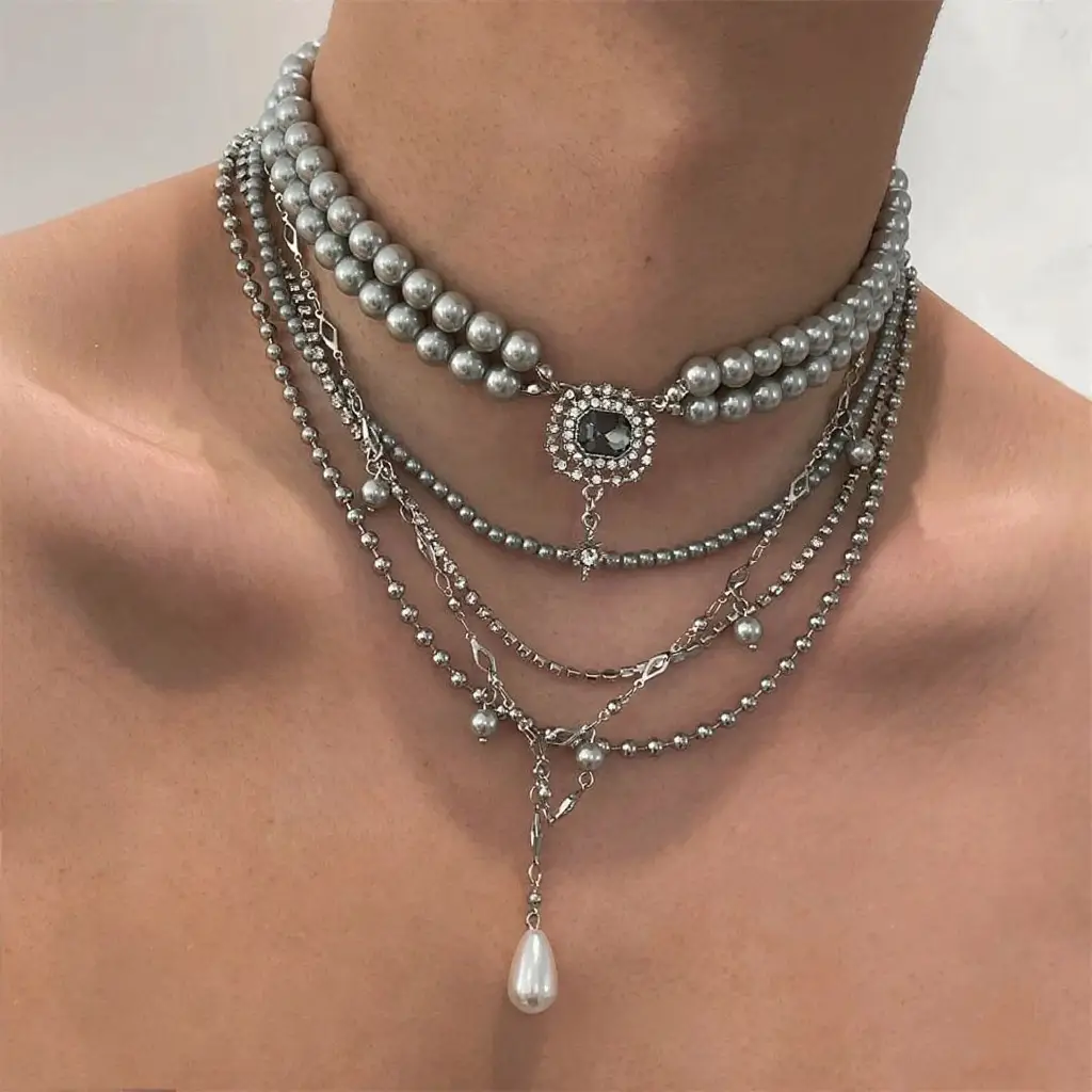 Star Double-Layer Necklace Men's Trendy Sweater Chain Accessible Luxury Niche Design - Image 69
