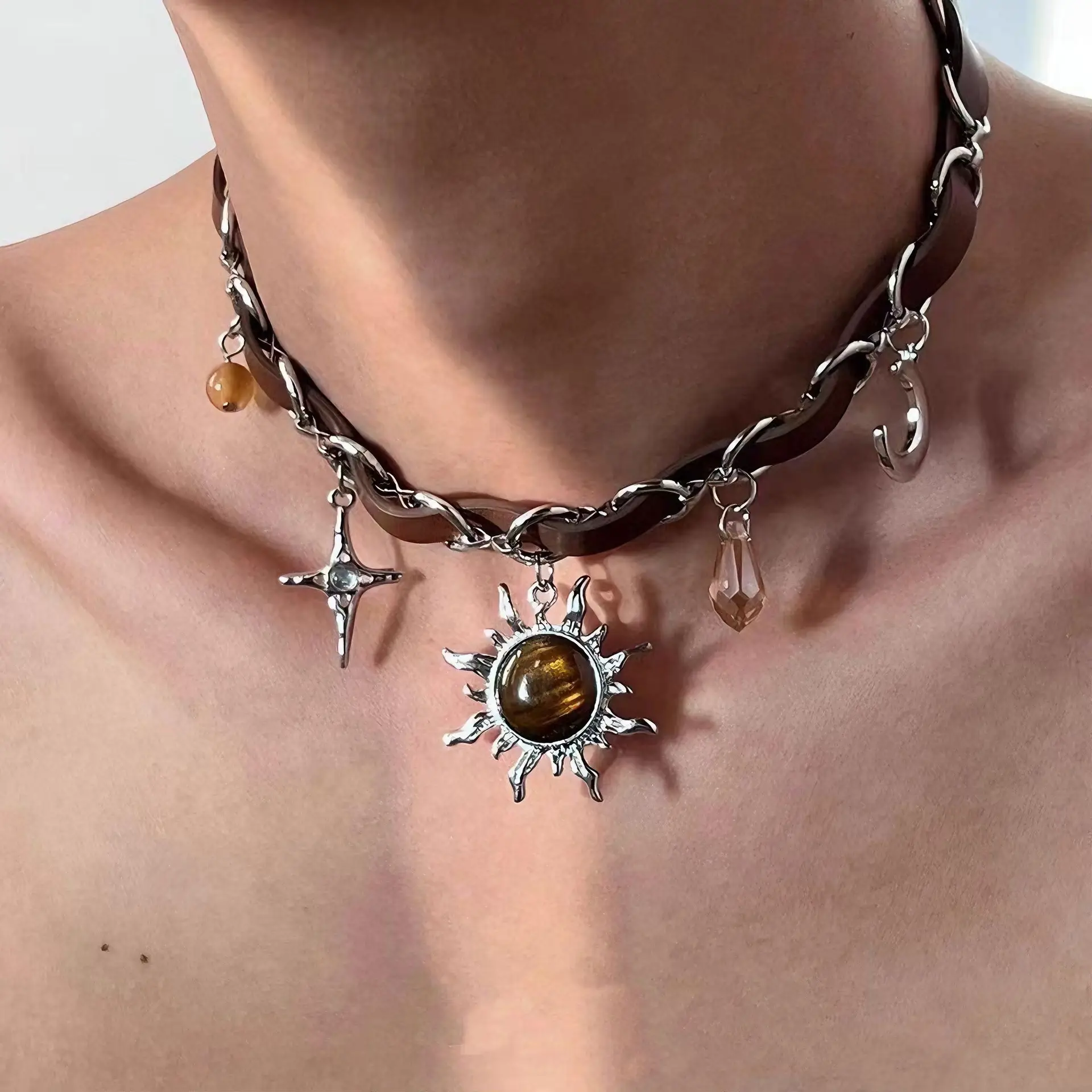 Star Double-Layer Necklace Men's Trendy Sweater Chain Accessible Luxury Niche Design - Image 8