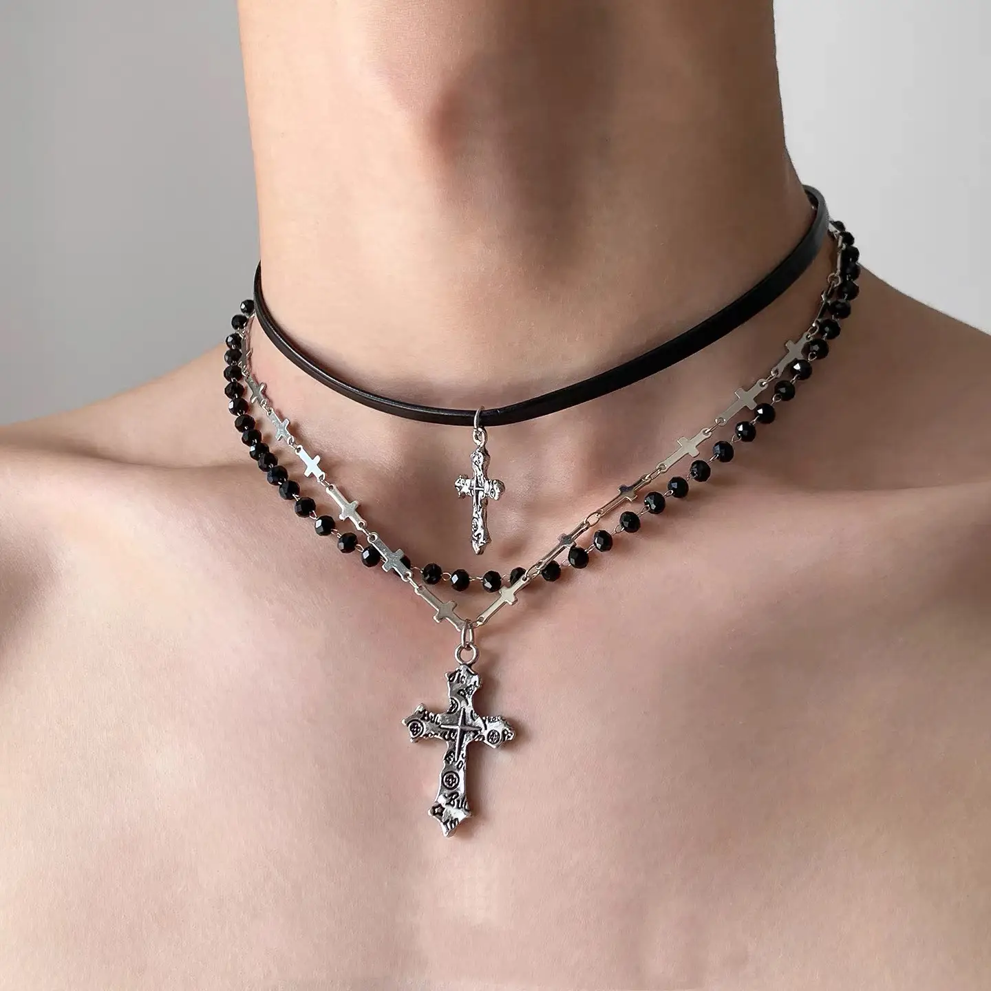 Star Double-Layer Necklace Men's Trendy Sweater Chain Accessible Luxury Niche Design - Image 81
