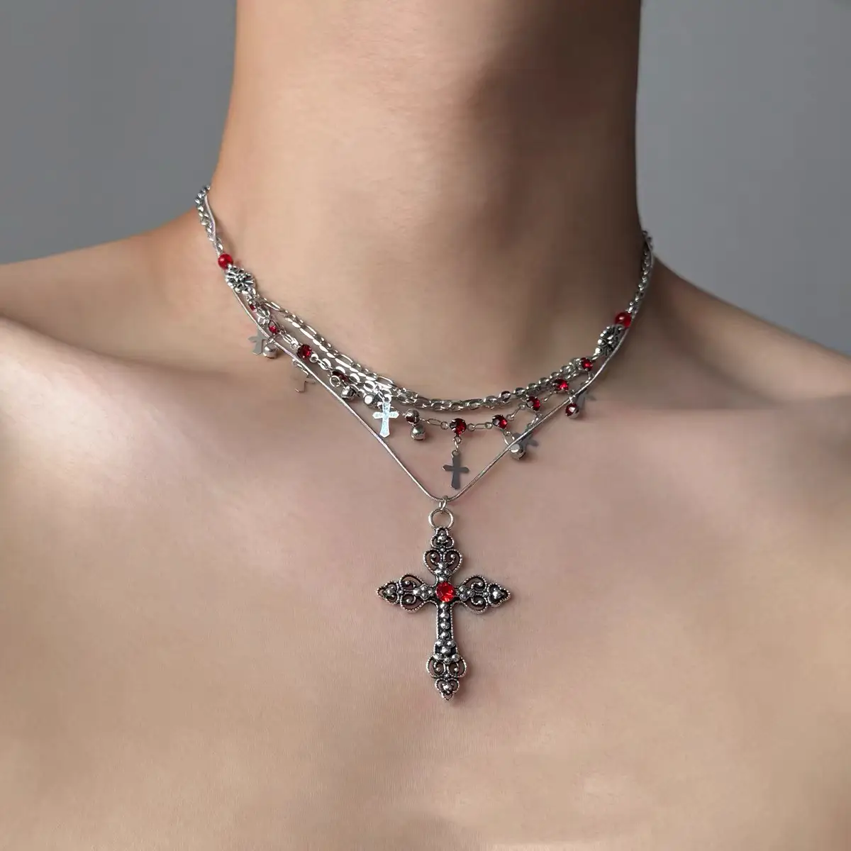 Star Double-Layer Necklace Men's Trendy Sweater Chain Accessible Luxury Niche Design - Image 82