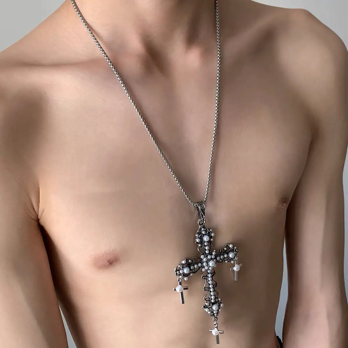 Star Double-Layer Necklace Men's Trendy Sweater Chain Accessible Luxury Niche Design - Image 84