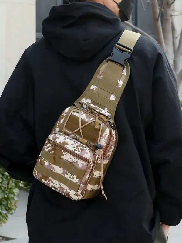 Camouflage Crossbody Bag for Men Tactical Outdoor Sports