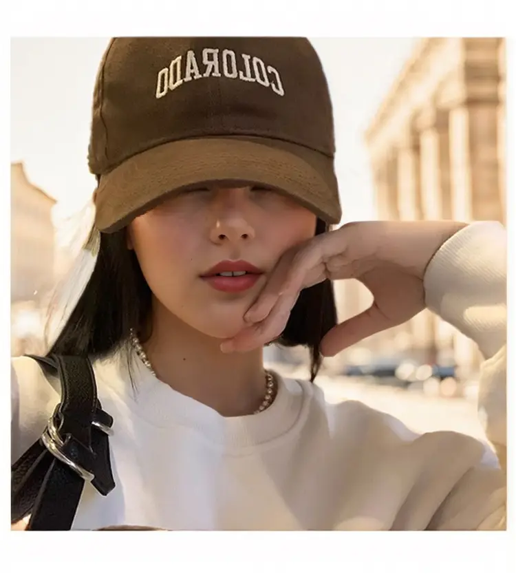 Colorado Lettered Baseball Cap for Women, Cream, Wide Brim, 2024 — feature 15