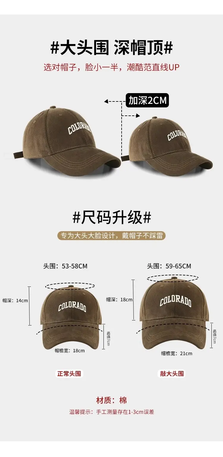 Colorado Lettered Baseball Cap for Women, Cream, Wide Brim, 2024 — feature 5