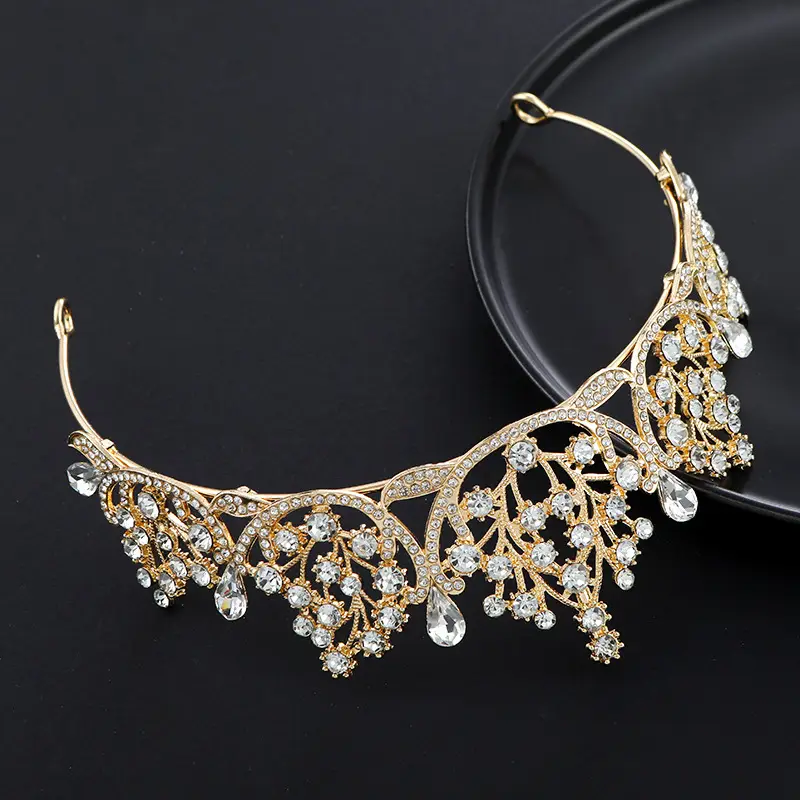 Crystal Crown Princess Hair Accessory Green Emerald Bridal Wedding — feature 38