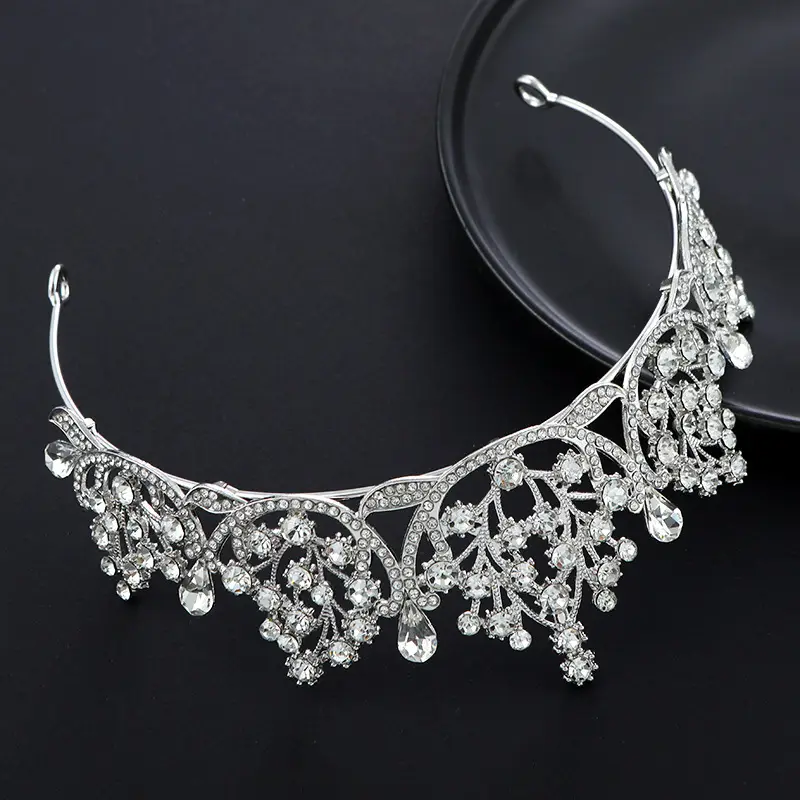 Crystal Crown Princess Hair Accessory Green Emerald Bridal Wedding — feature 40