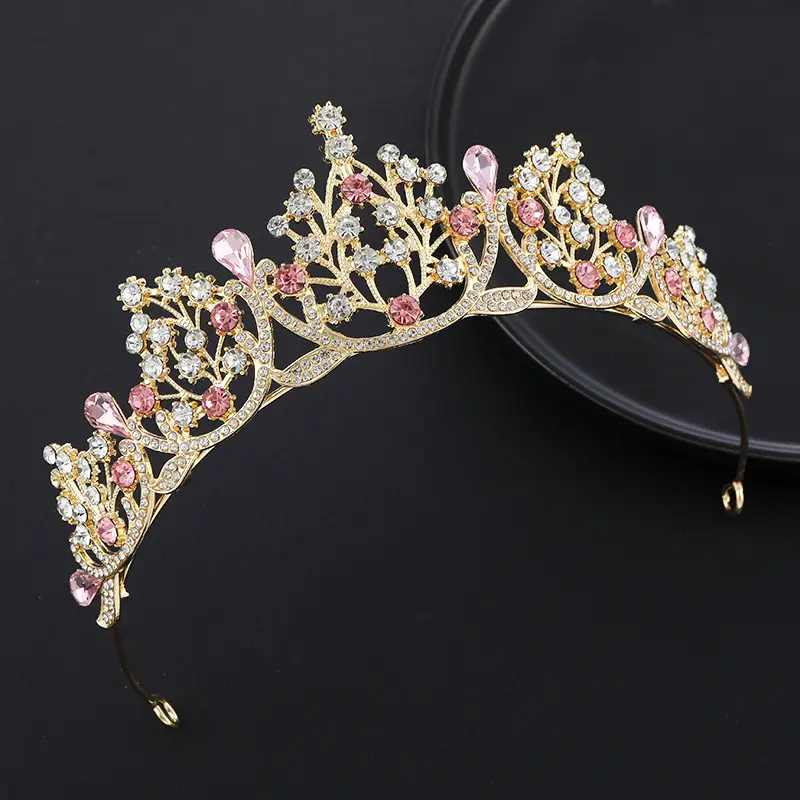 Crystal Crown Princess Hair Accessory Green Emerald Bridal Wedding - Image 4