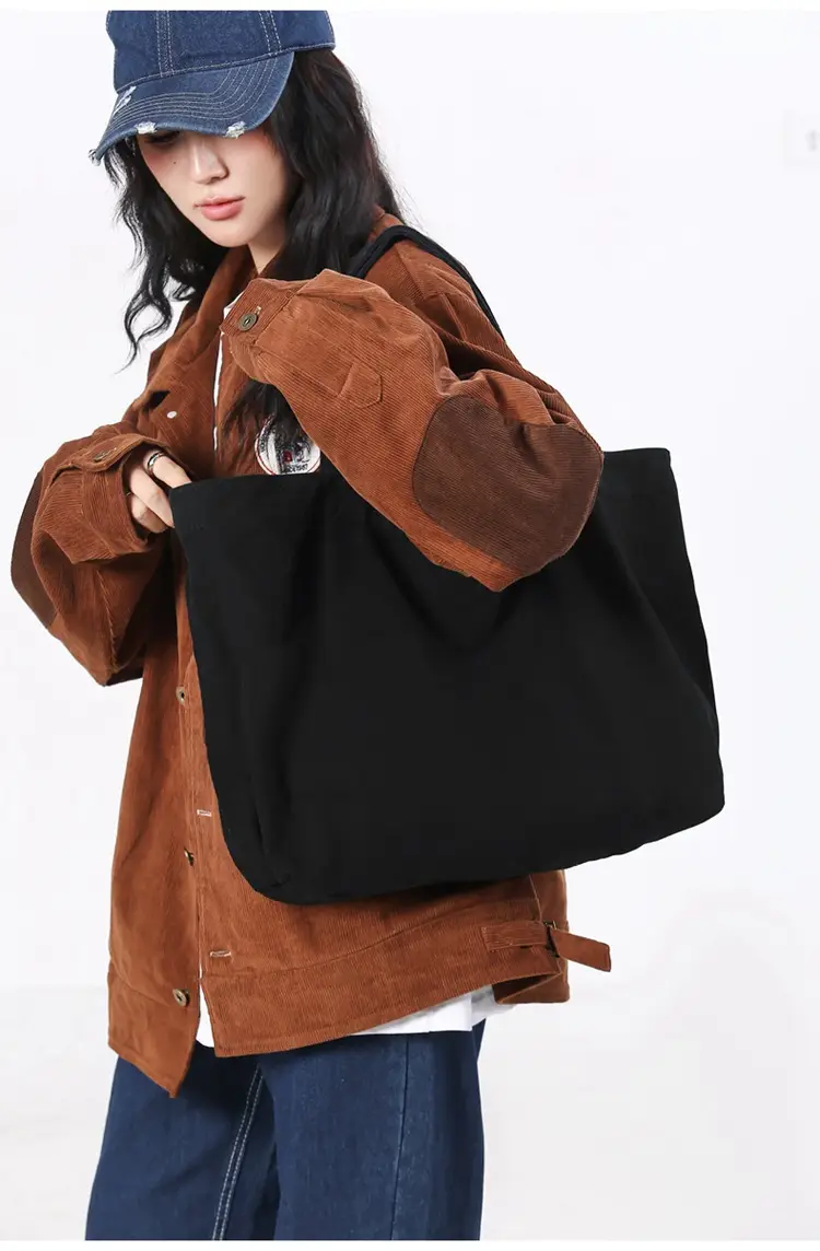 Large Canvas Tote Bag for Women Brown Green 2023 â feature 10