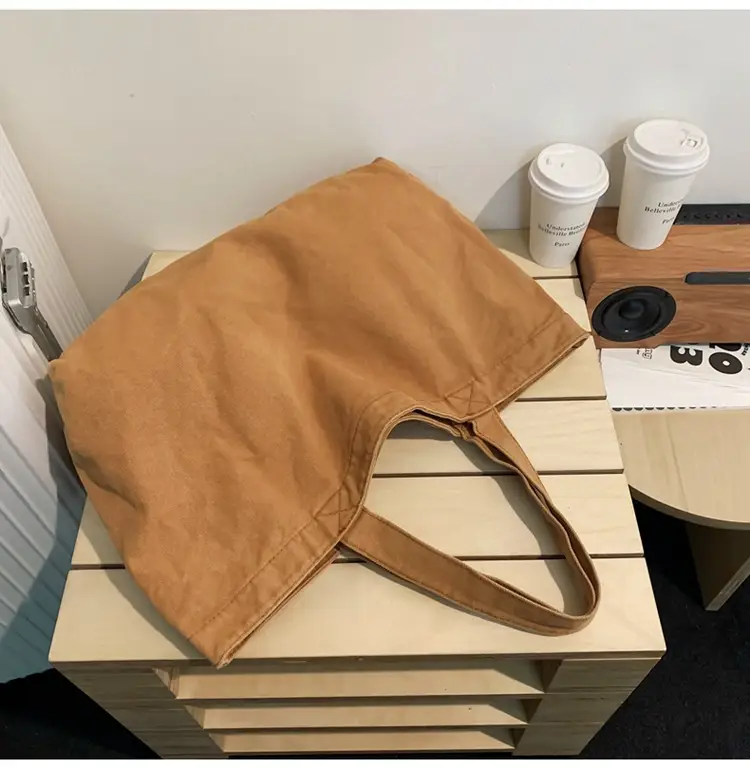 Large Canvas Tote Bag for Women Brown Green 2023 â feature 14