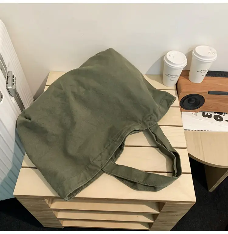 Large Canvas Tote Bag for Women Brown Green 2023 â feature 17