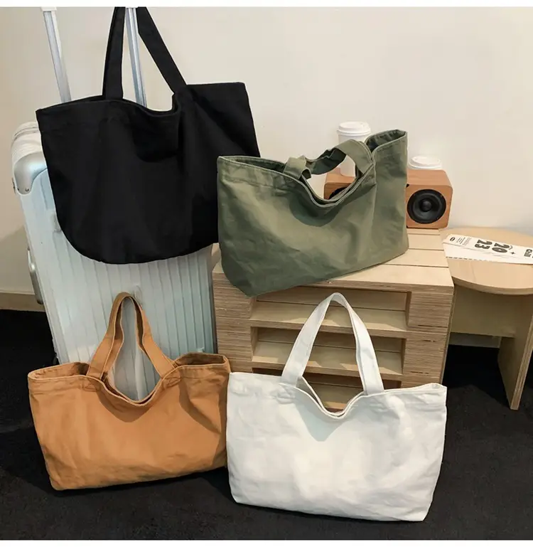 Large Canvas Tote Bag for Women Brown Green 2023 â feature 21
