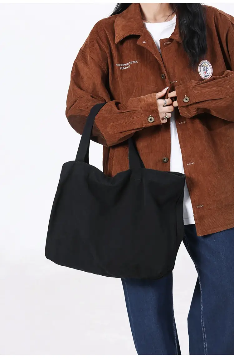 Large Canvas Tote Bag for Women Brown Green 2023 â feature 9