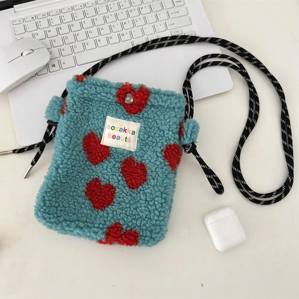 Plush Rainbow Polka Dot Shoulder Bag for Women - Image 21