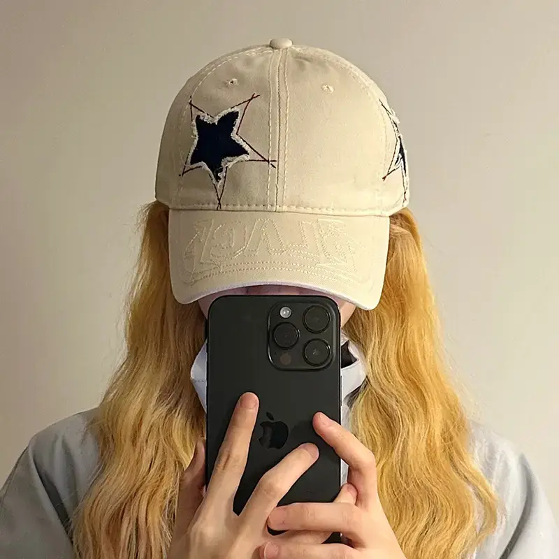 Star Baseball Cap Men Women 2024 Wide Brim Sun Hat - Image 5