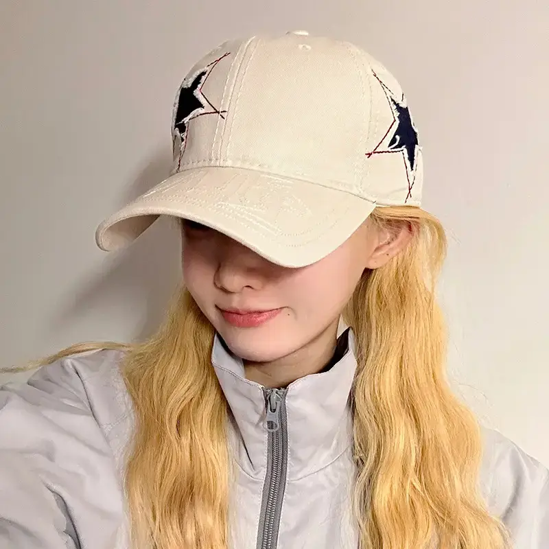Star Baseball Cap Men Women 2024 Wide Brim Sun Hat - Image 6