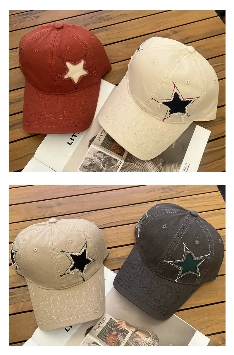 Star Baseball Cap Men Women 2024 Wide Brim Sun Hat — feature 11