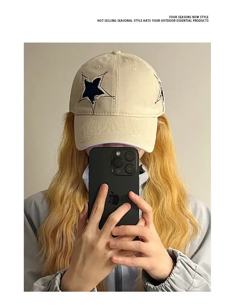Star Baseball Cap Men Women 2024 Wide Brim Sun Hat — feature 5