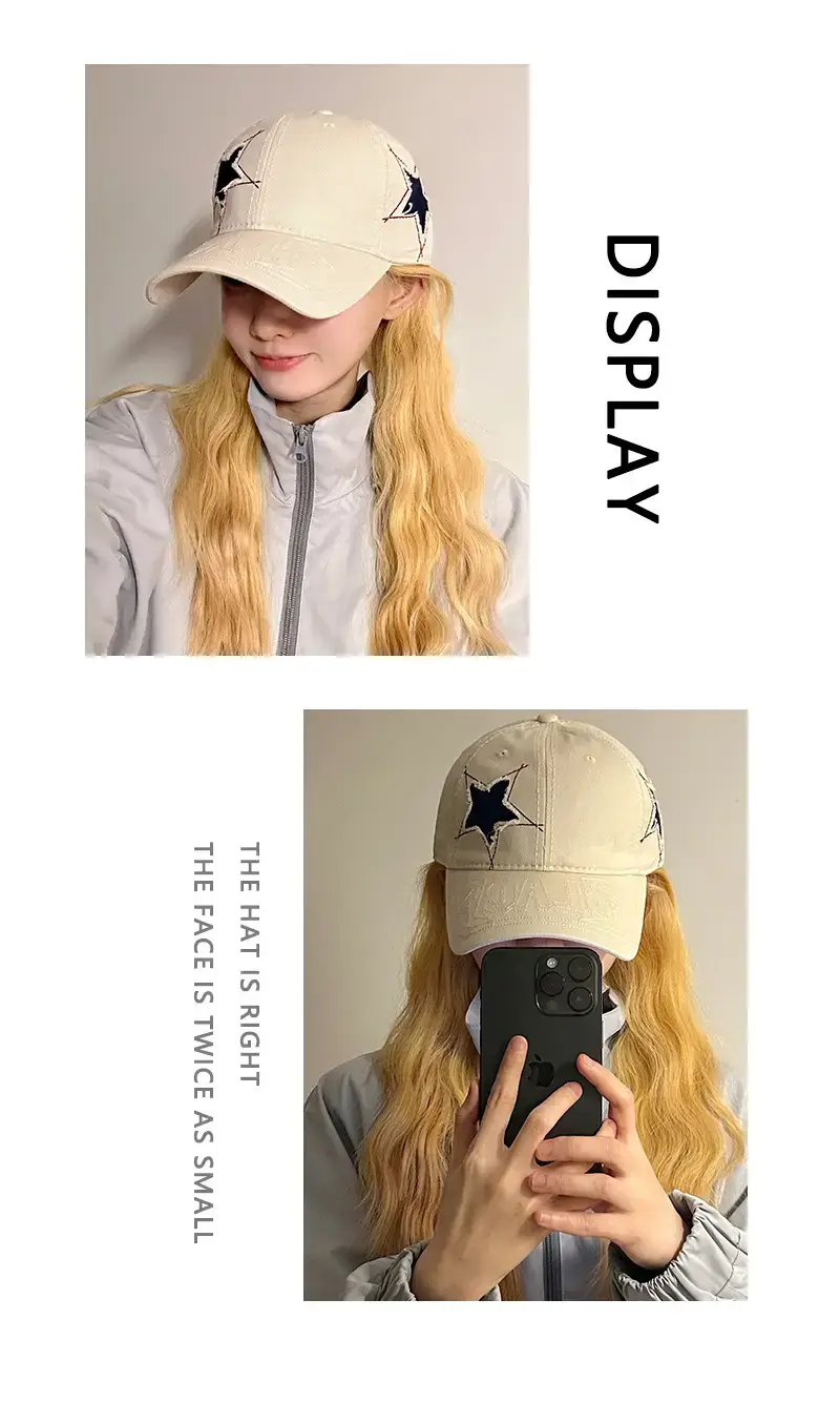 Star Baseball Cap Men Women 2024 Wide Brim Sun Hat — feature 6