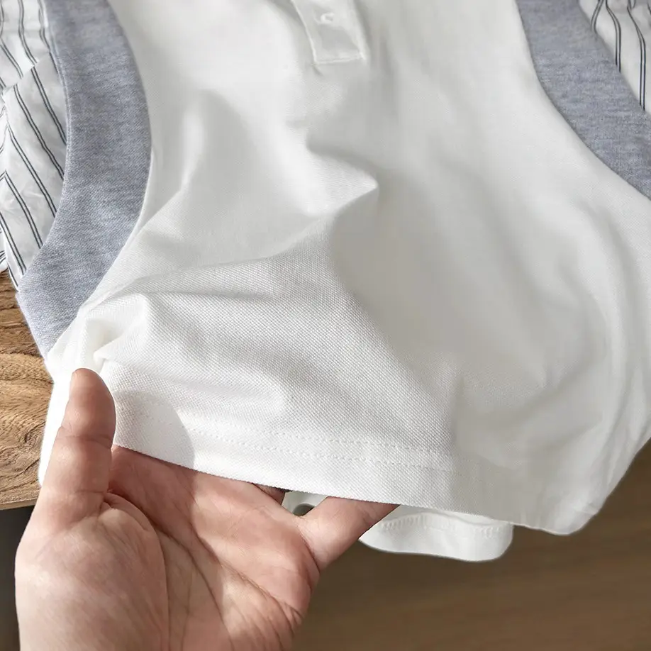 2024 Cotton Stretch T-Shirt for Boys Summer White - Image 4