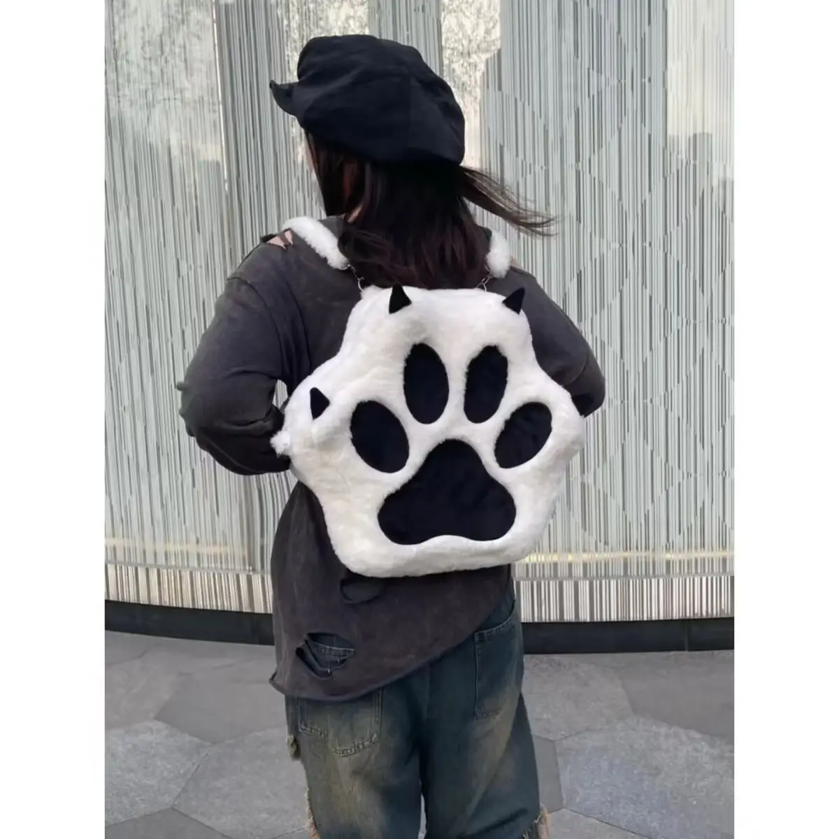 2024 Plush Paw Print Crossbody Bag for Dogs — feature 9