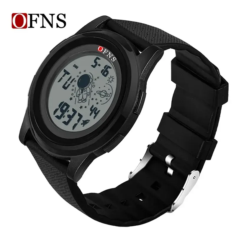 Ofns Digital Watch Black White 5.5" Student Watch - Image 2