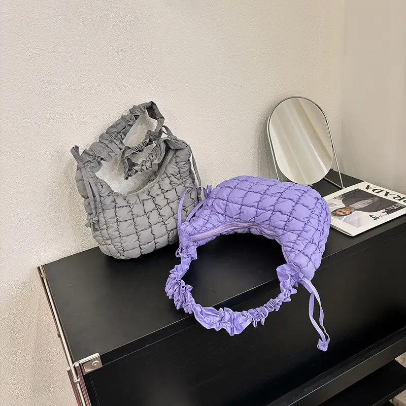 2025 Korean Style Pink Ruffled Shoulder Bag - Image 10