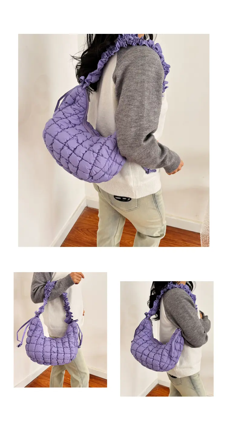 2025 Korean Style Pink Ruffled Shoulder Bag — feature 10