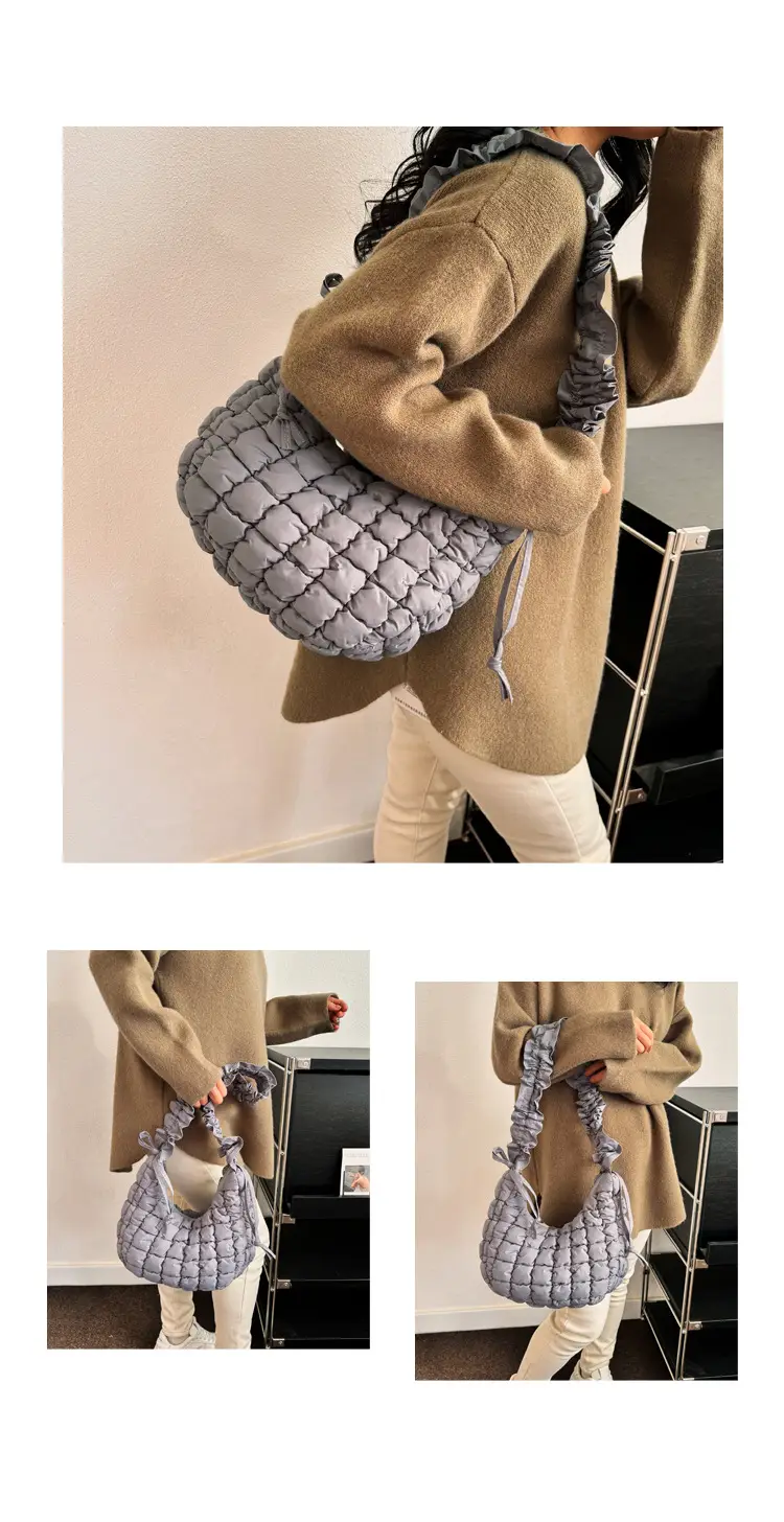 2025 Korean Style Pink Ruffled Shoulder Bag — feature 17