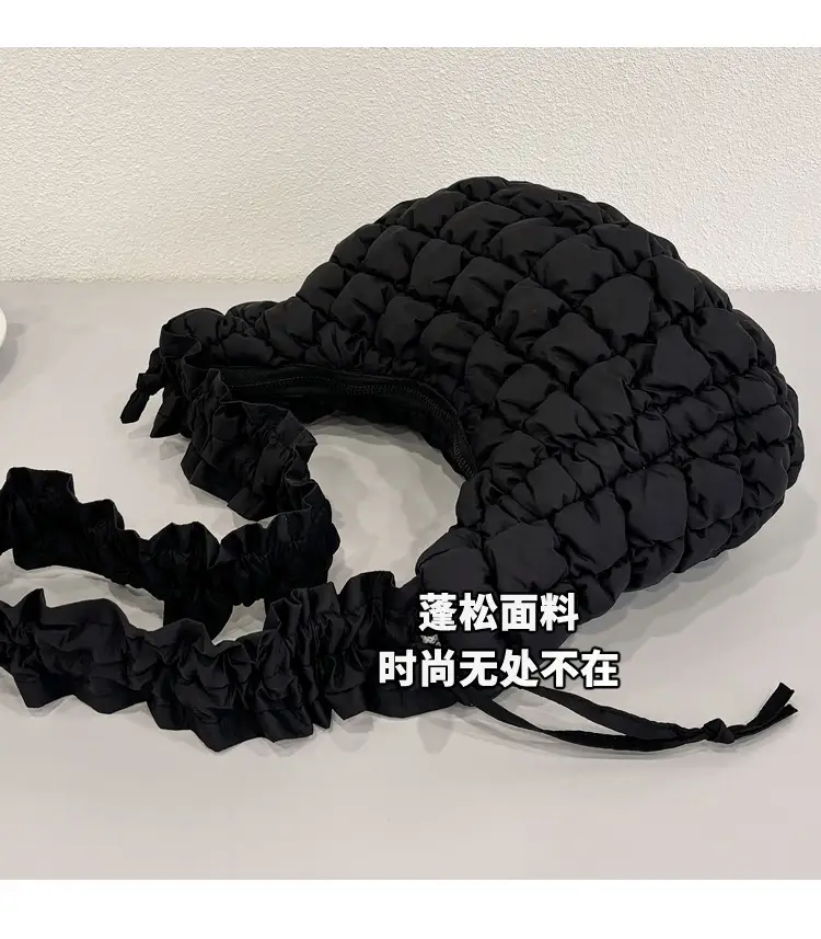 2025 Korean Style Pink Ruffled Shoulder Bag — feature 4