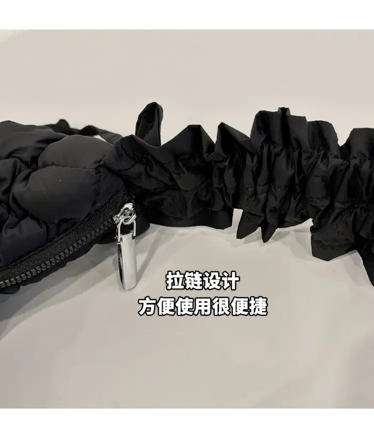 2025 Korean Style Pink Ruffled Shoulder Bag — feature 6