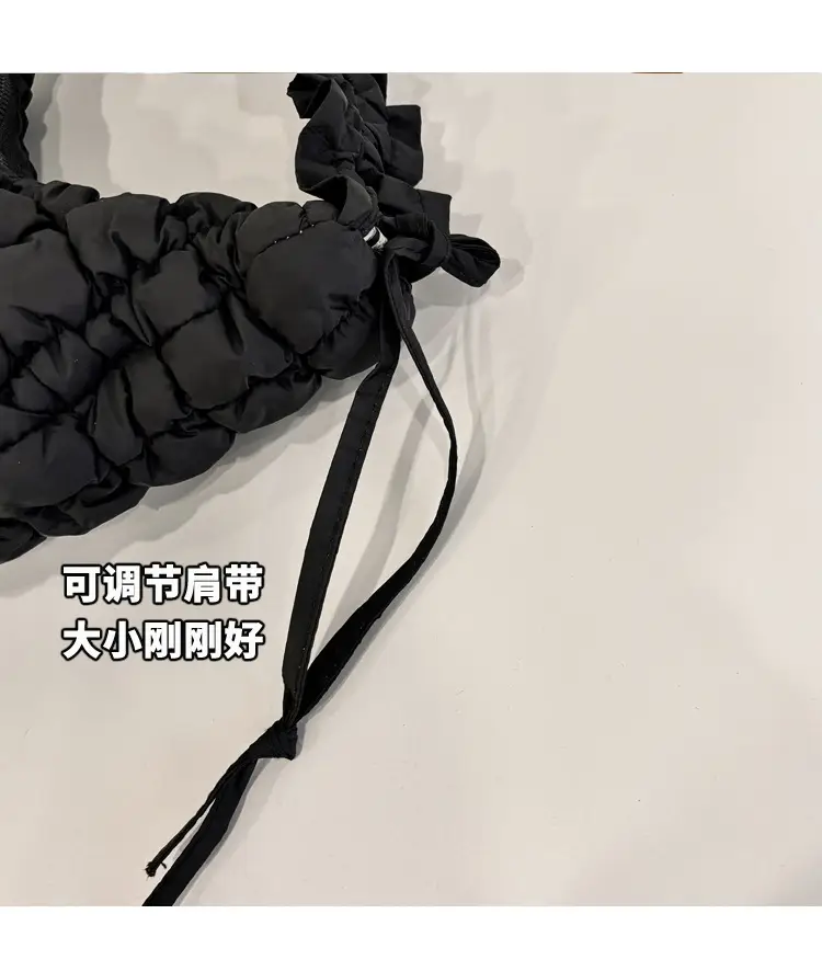 2025 Korean Style Pink Ruffled Shoulder Bag — feature 7
