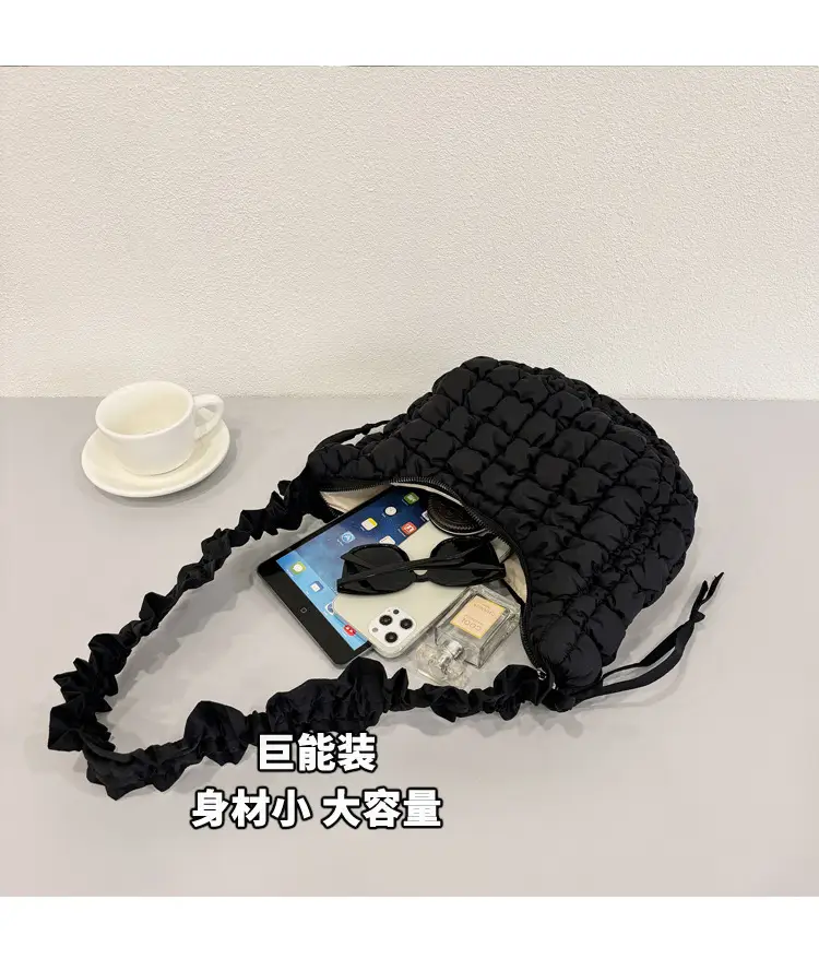 2025 Korean Style Pink Ruffled Shoulder Bag — feature 8