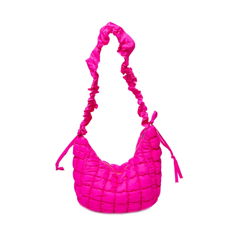 2025 Korean Style Pink Ruffled Shoulder Bag - Image 6