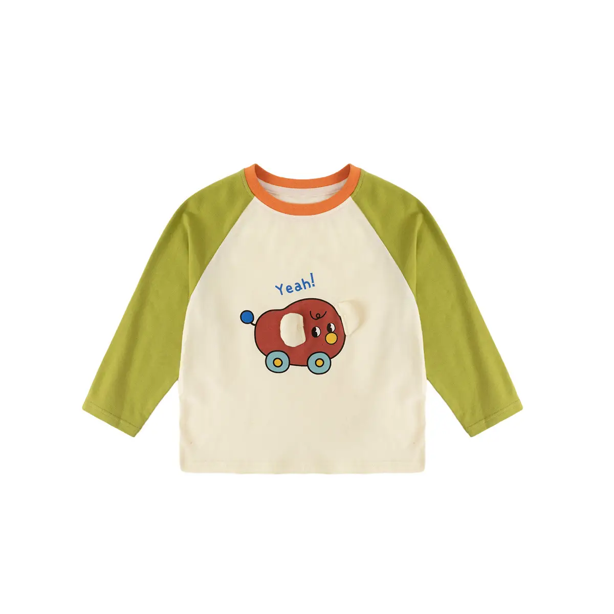 Dudu Home Boys' Long Sleeve T-Shirt Spring Yellow Orange - Image 9