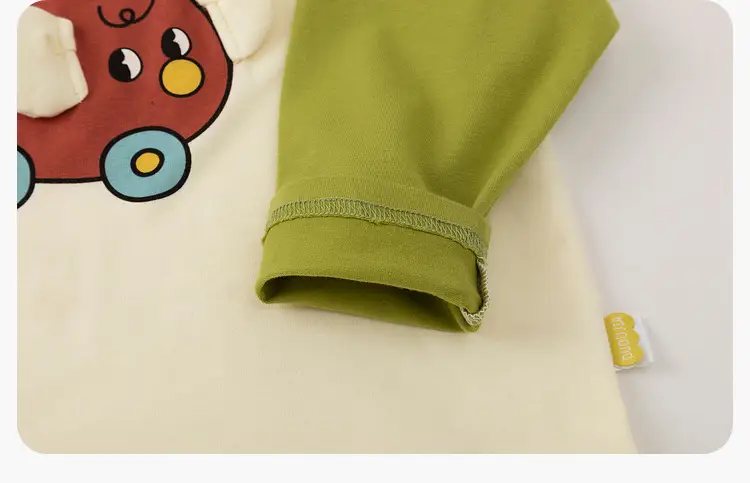 Dudu Home Boys' Long Sleeve T-Shirt Spring Yellow Orange — feature 30