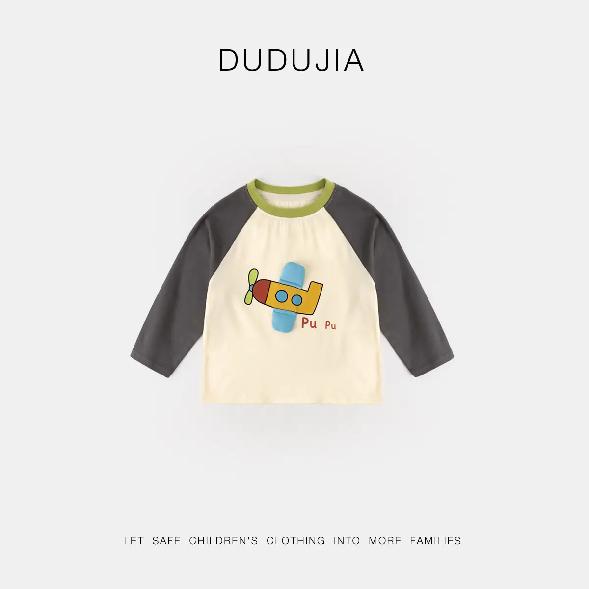 Dudu Home Boys' Long Sleeve T-Shirt Spring Yellow Orange - Image 4