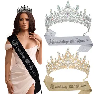 Crystal Crown Hair Accessory for Wedding Party Hair — feature 1