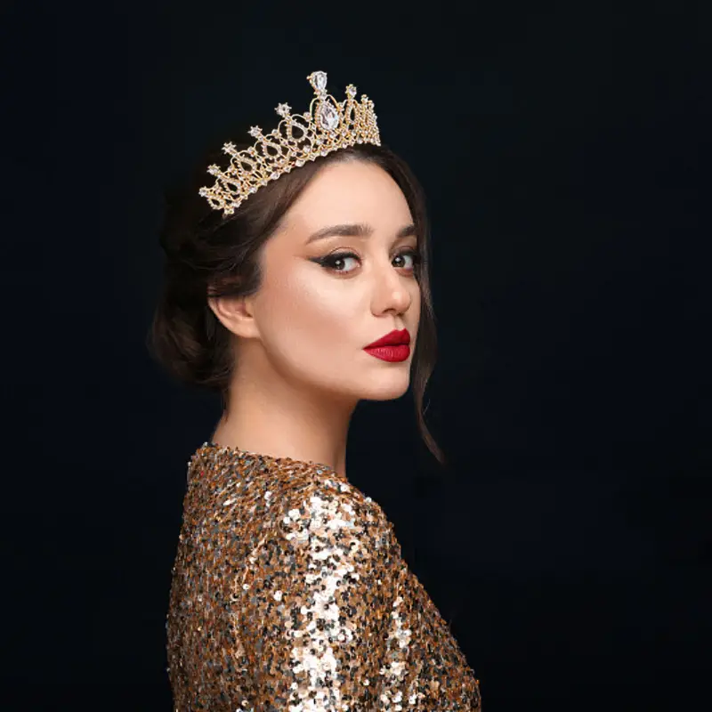 Crystal Crown Hair Accessory for Wedding Party Hair — feature 33